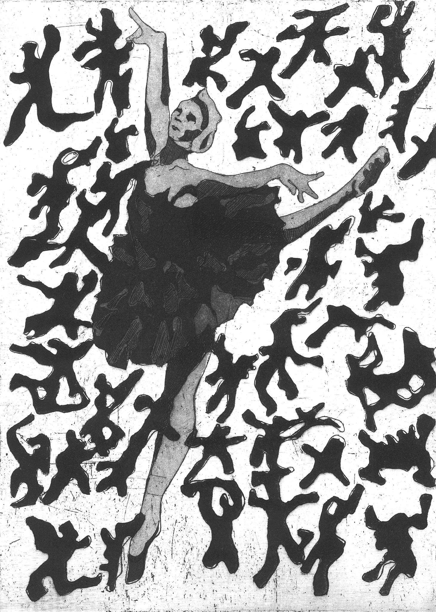 ballerina etching edition of 10